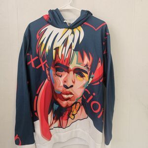 XXXTentacion Hip Hop Rap Hoodie 3D Sweatshirt Sz Large Graphic Streetwear U429
